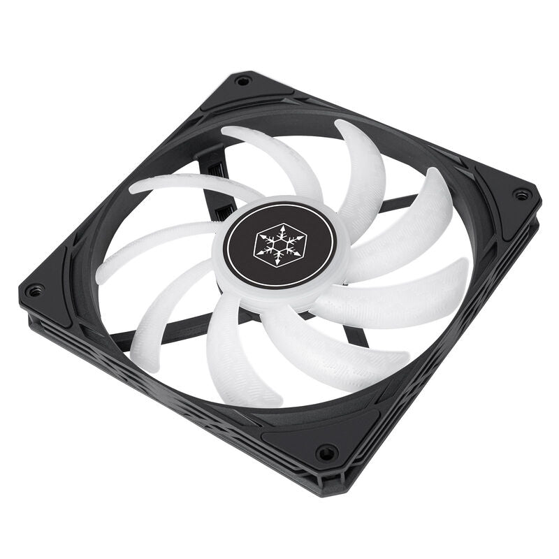 Nærbilde av blader på SilverStone Air Slimmer AS140B-ARGB vifte 140 mm PWM svart