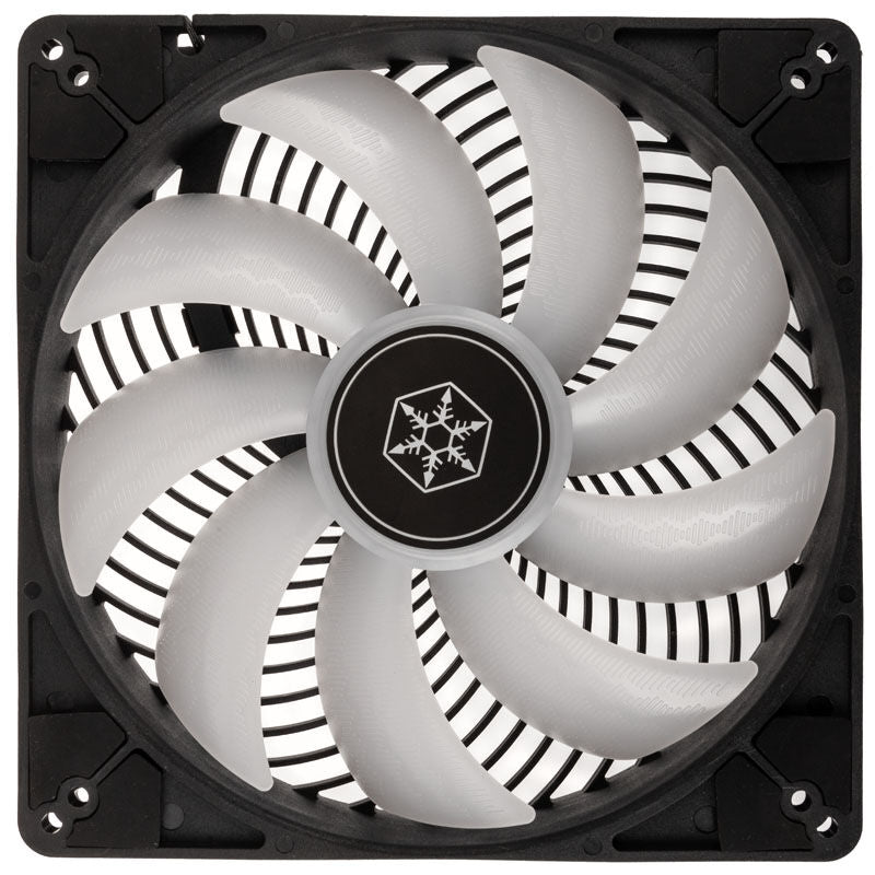 Detalj av SilverStone AP184i-ARGB vifte 180 mm PWM ARGB svart
