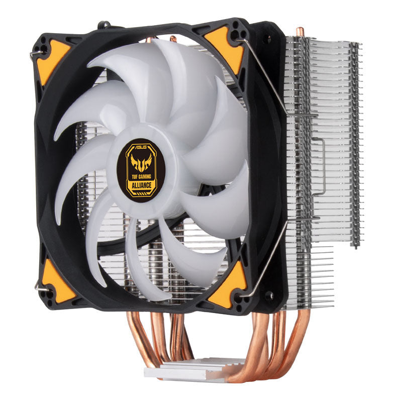 Detalj av SilverStone AR12-TUF CPU-kjøler ARGB 120 mm PWM heatpipes