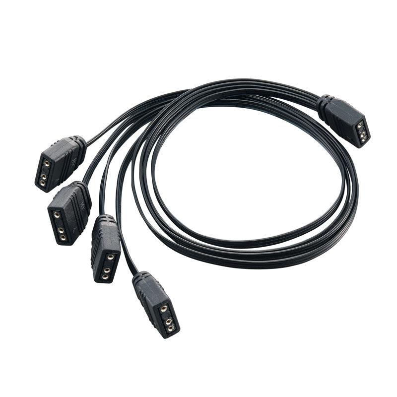 SilverStone ARGB 4-veis splitterkabel 3-pin 30 cm forfra