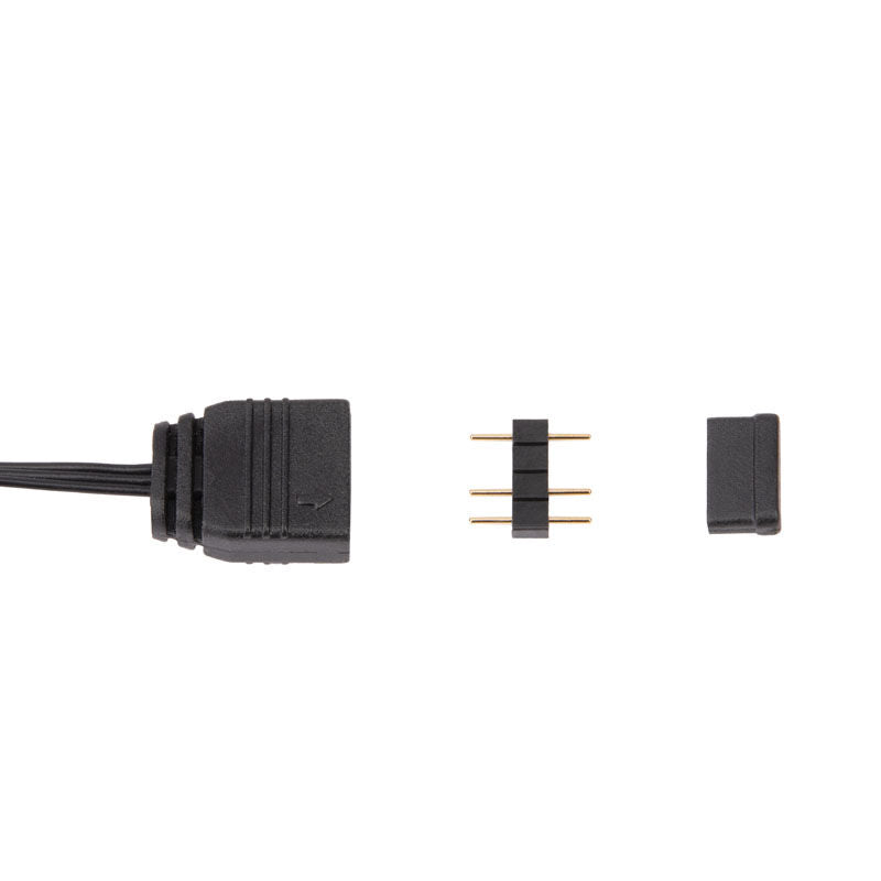 SilverStone ARGB 4-veis splitterkabel 3-pin 30 cm med kontakter
