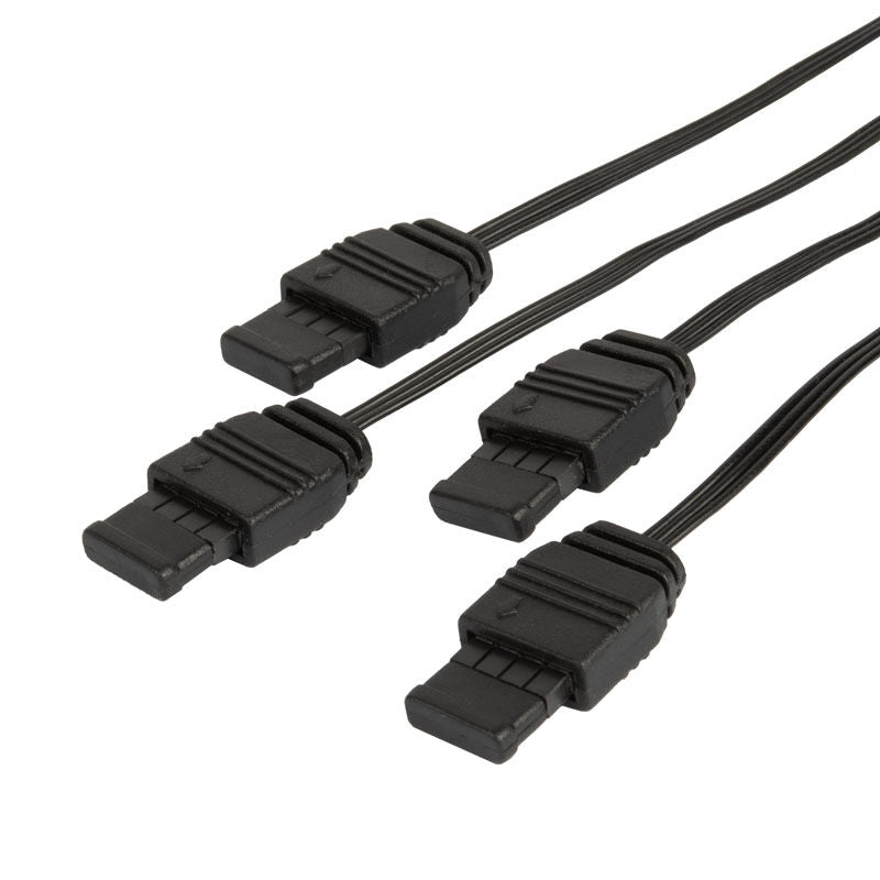 Nærbilde av SilverStone ARGB 4-veis splitterkabel 3-pin 30 cm kabel