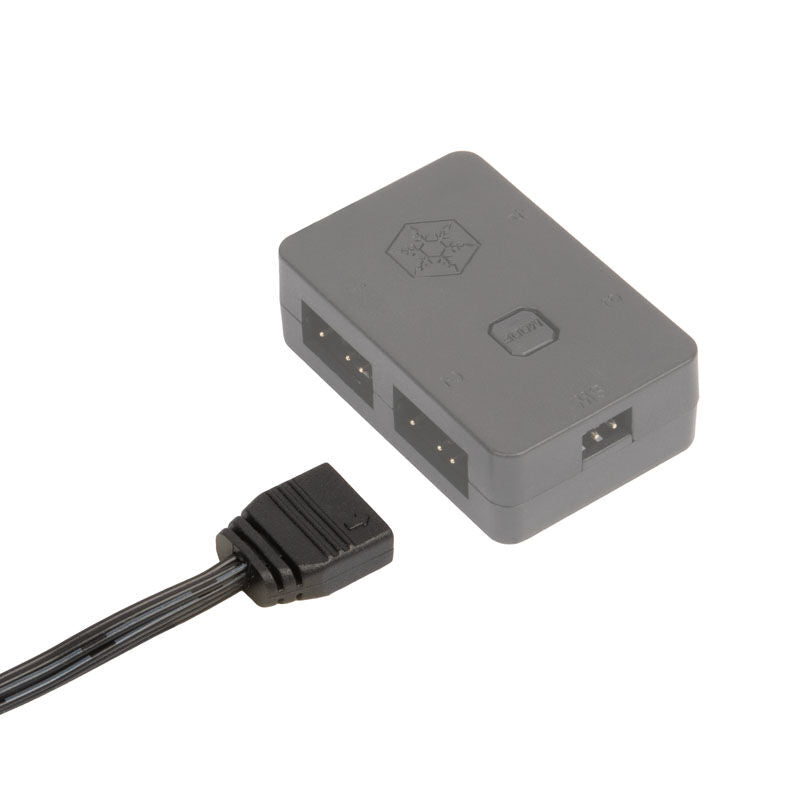 SilverStone ARGB 4-veis splitterkabel 3-pin 30 cm oversikt