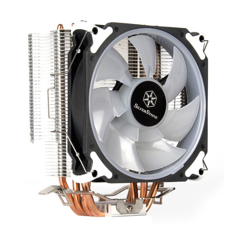 SilverStone Argon CPU-kjøler RGB 120 mm PWM montert i PC