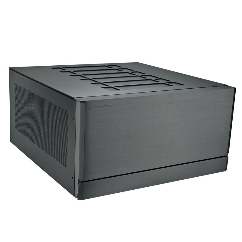 SilverStone Crown 04 HTPC-kabinett SSI-EEB mørkegrå detalj aluminiumfront