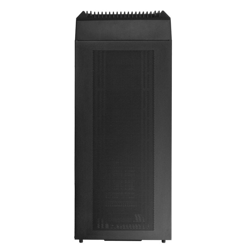Nærbilde av vifte og kjølesystem i SilverStone CS383 NAS-kabinett 8-Bay Hot-Swap svart