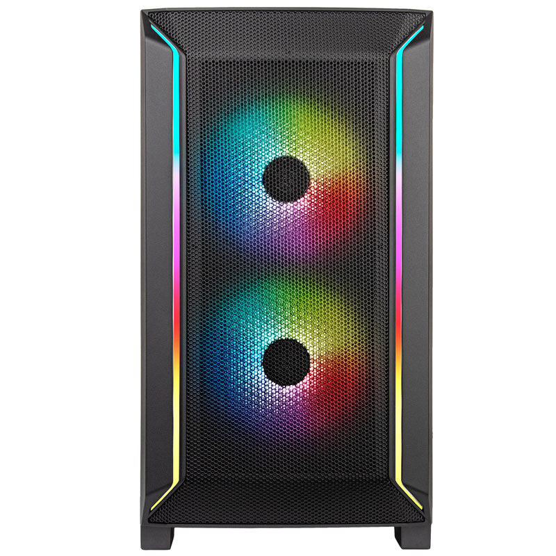SilverStone FARA 312 Micro-ATX kabinett herdet glass svart bakside