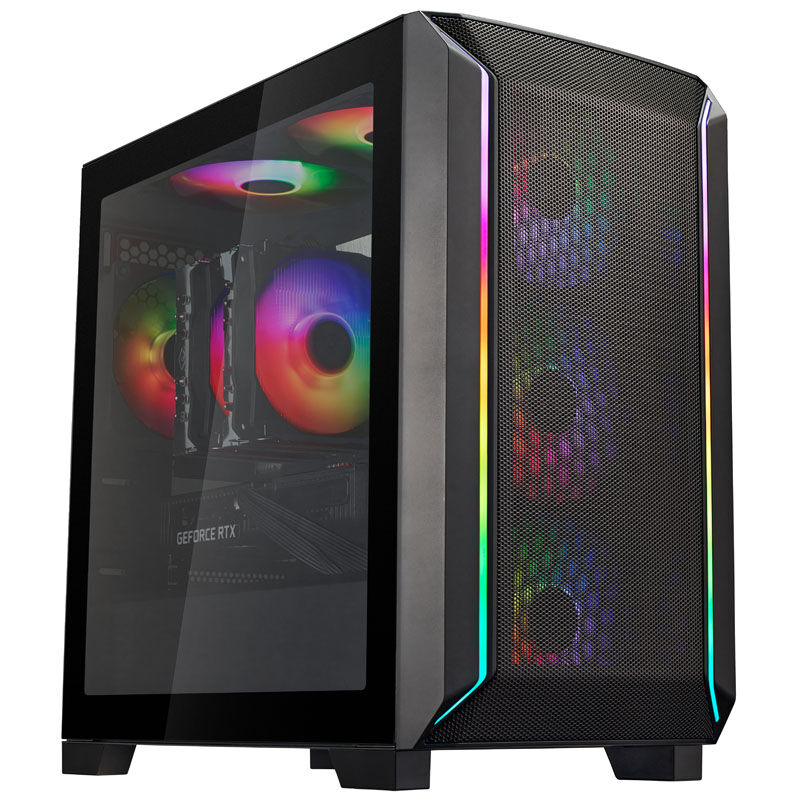 SilverStone FARA 312 Micro-ATX kabinett herdet glass svart innside