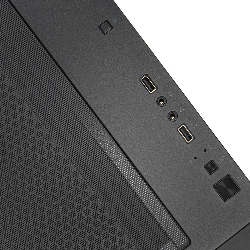 SilverStone FARA 312 Micro-ATX kabinett herdet glass svart montert