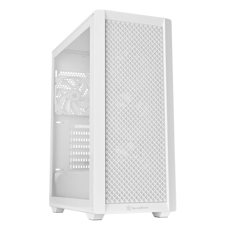 Detalj av SilverStone FARA 515XR kabinett midtårn ATX herdet glass svart sidepanel