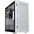 SilverStone Fara H1M kabinett Micro-ATX herdet glass hvit forfra