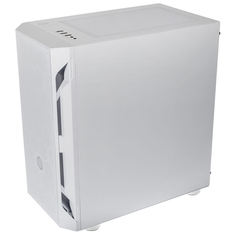 SilverStone Fara H1M kabinett Micro-ATX herdet glass hvit detalj av frontmesh
