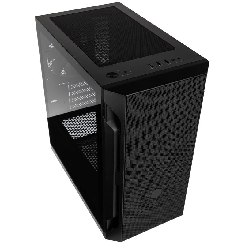SilverStone Fara H1M kabinett Micro-ATX herdet glass svart bakside