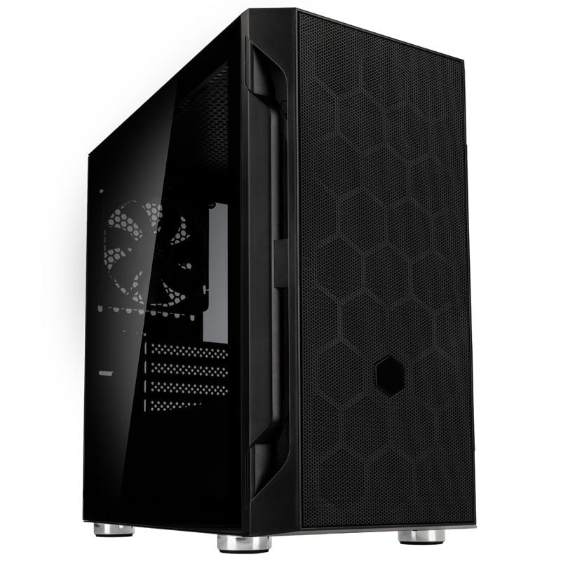 SilverStone Fara H1M kabinett Micro-ATX herdet glass svart forfra