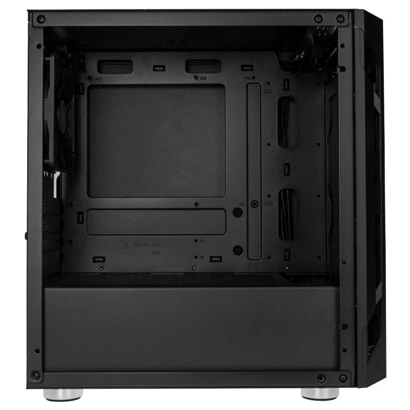 SilverStone Fara H1M kabinett Micro-ATX herdet glass svart oversikt over interne plasser