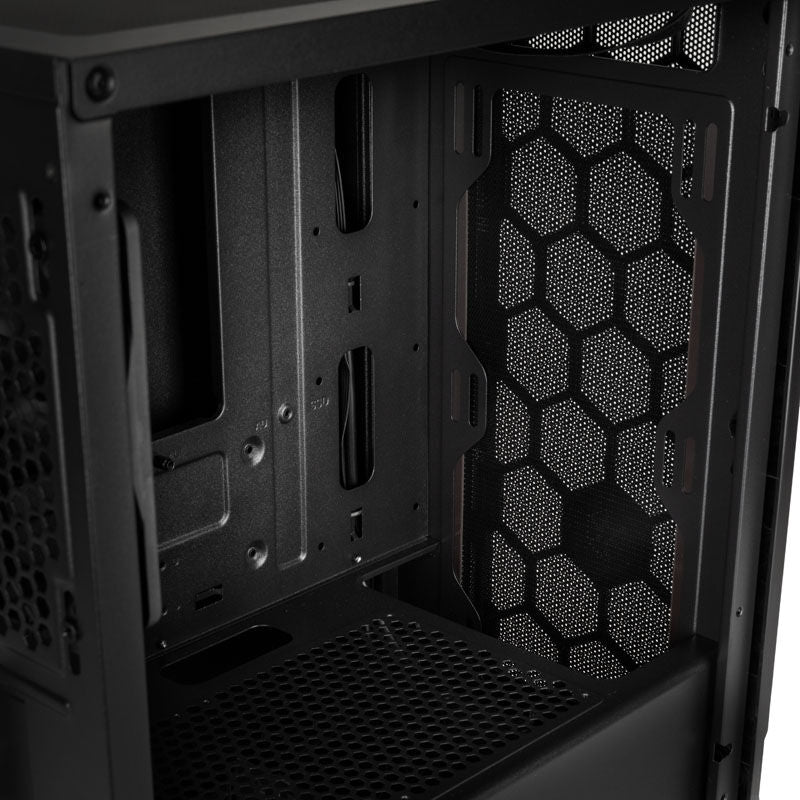 SilverStone Fara H1M kabinett Micro-ATX herdet glass svart I/O-porter