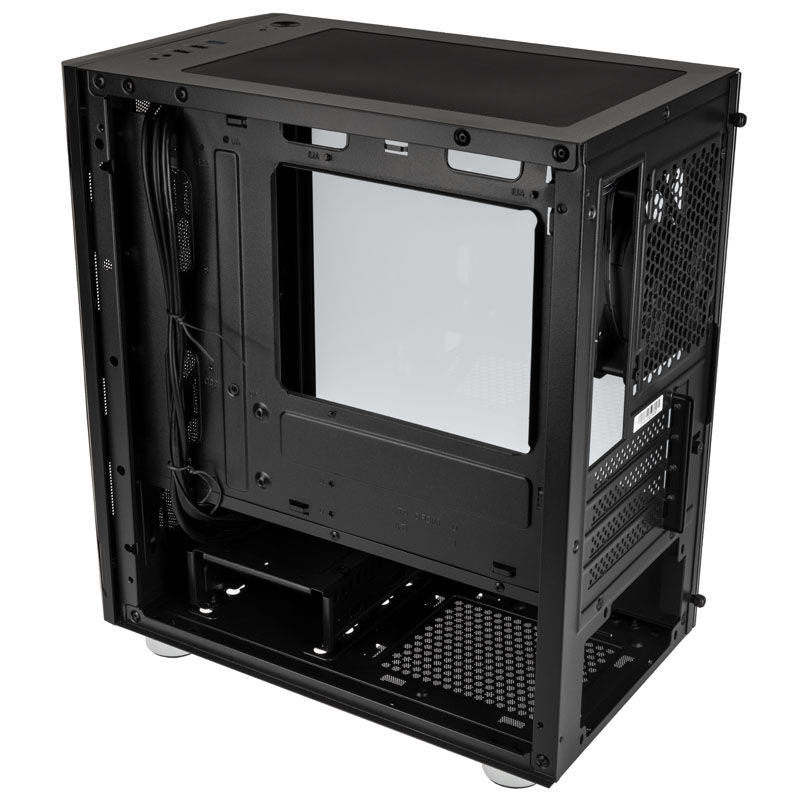 SilverStone Fara H1M kabinett Micro-ATX herdet glass svart topp med vifteplasser