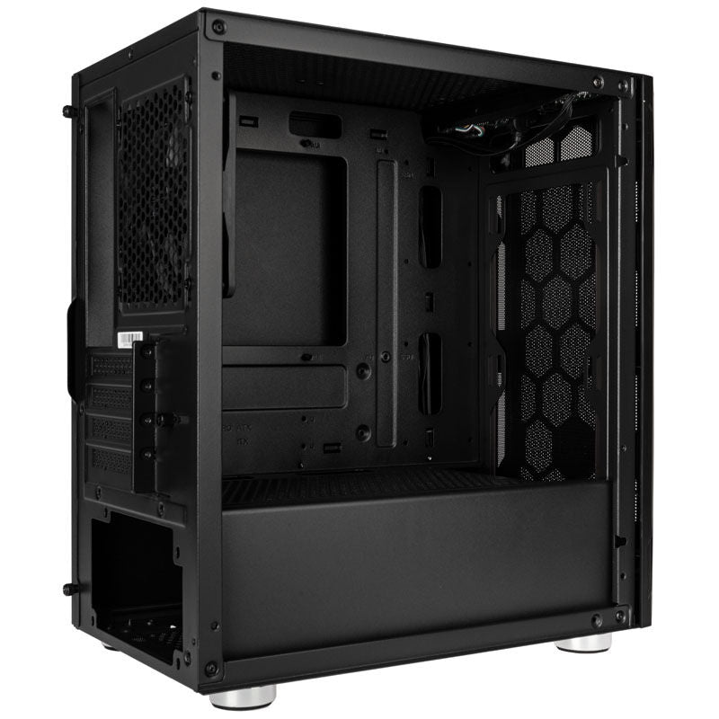 SilverStone Fara H1M kabinett Micro-ATX herdet glass svart ventilasjonsdetaljer