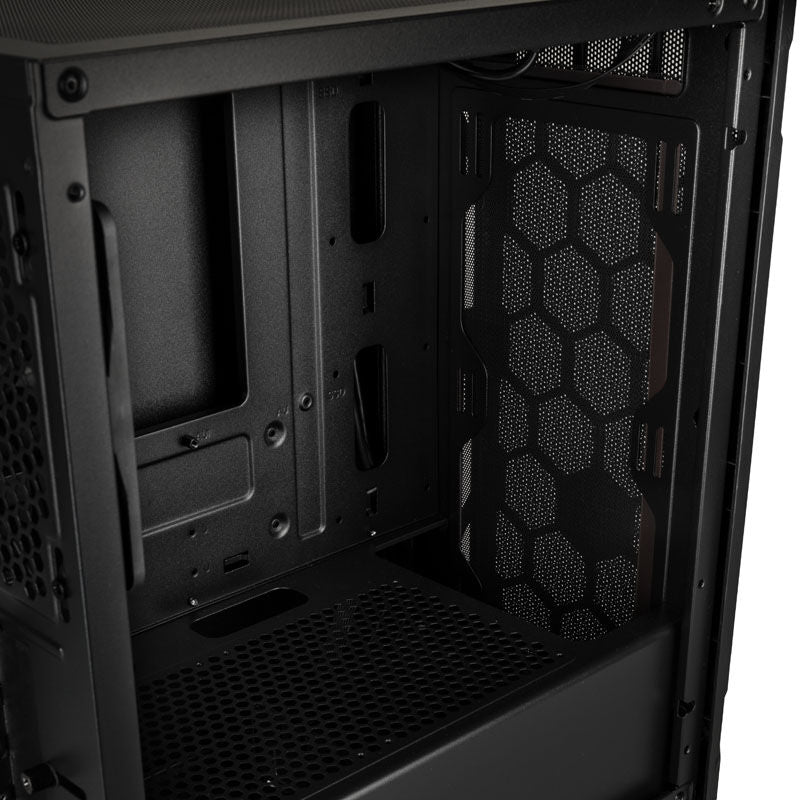 SilverStone Fara H1M kabinett minitårn Micro-ATX svart innsiden