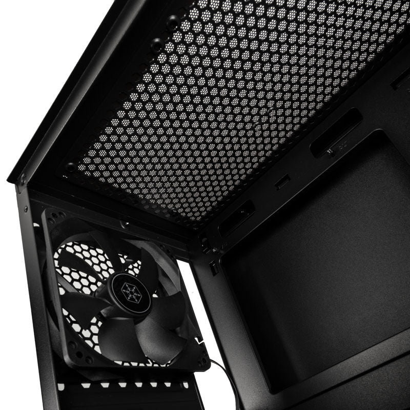 SilverStone Fara H1M kabinett minitårn Micro-ATX svart oversikt