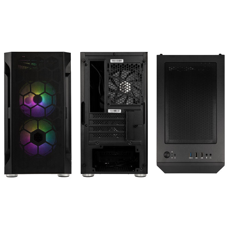 SilverStone Fara H1M PRO kabinett montert med komponenter