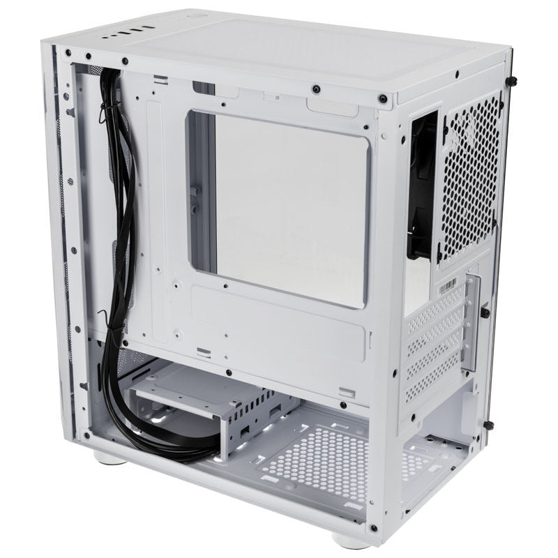 SilverStone Fara H1M kabinett Micro-ATX herdet glass hvit ventilasjonsdetaljer