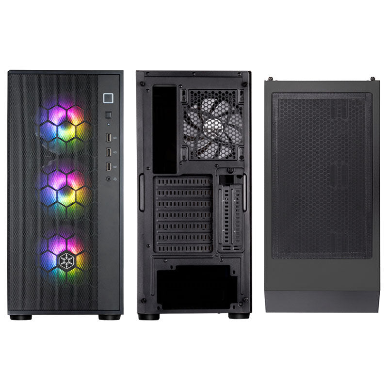SilverStone Fara R1 PRO V2 kabinett bakside med tilkoblinger