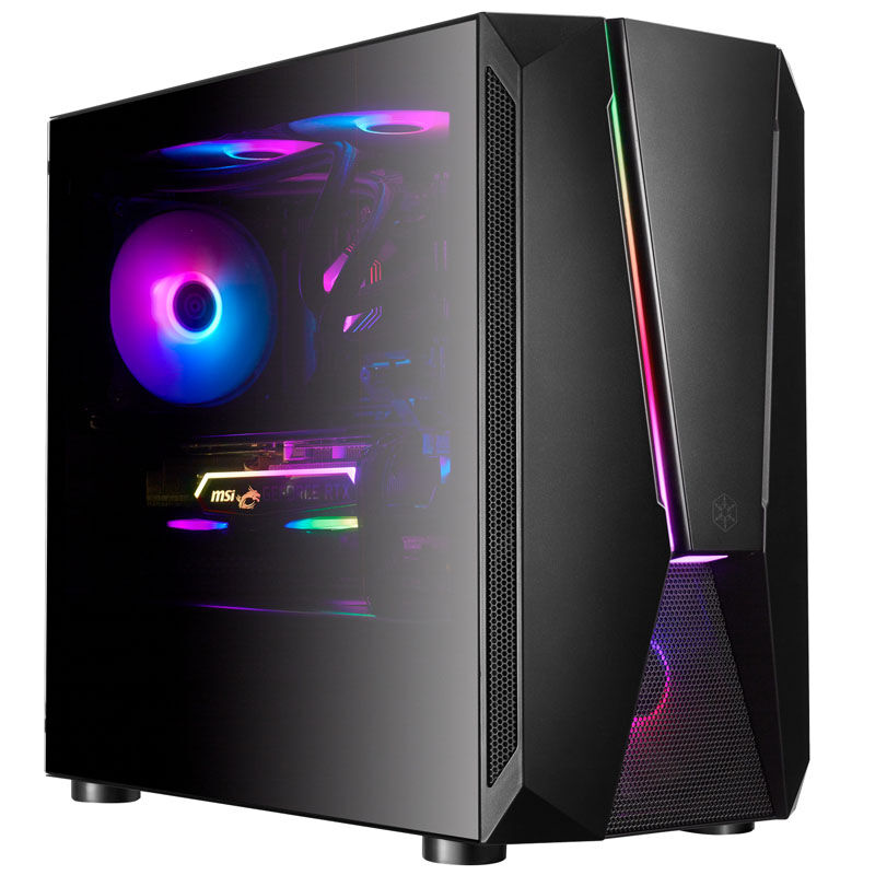 SilverStone Fara V1M Pro kabinett ARGB-lysdetalj