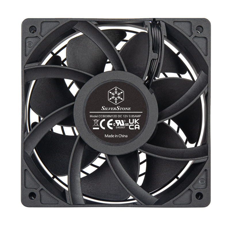 nærbilde silverstone fhs 120x vifte 120 mm pwm 4000 rpm