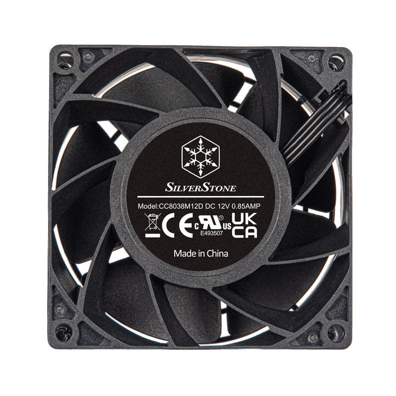 SilverStone FHS 80X PWM vifte 80 mm 10000 RPM nærbilde av ramme