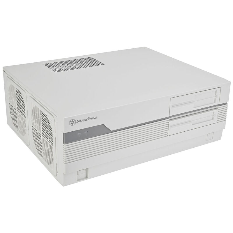 Silverstone FLP01 HTPC kabinett ATX/SSI-CEB retro hvit bakside