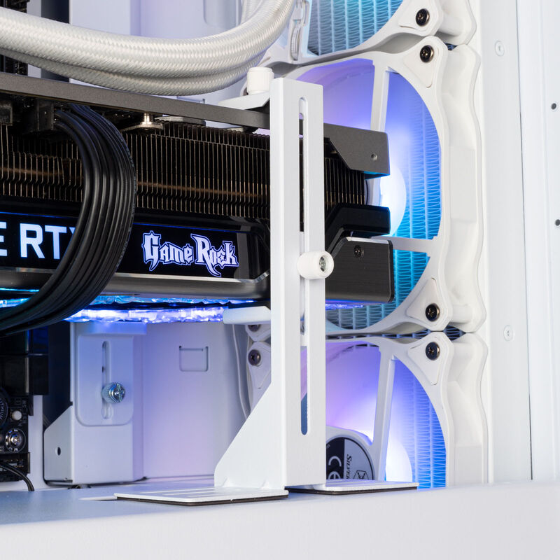 Silverstone GB01 GPU-holder hvit oversikt