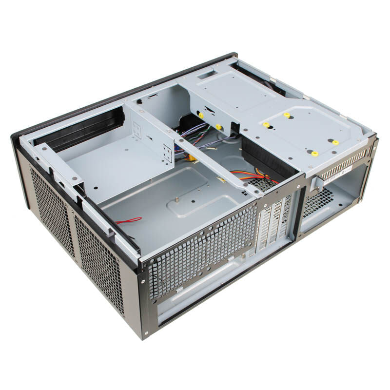 SilverStone Grandia GD05 HTPC kabinett svart montert med komponenter