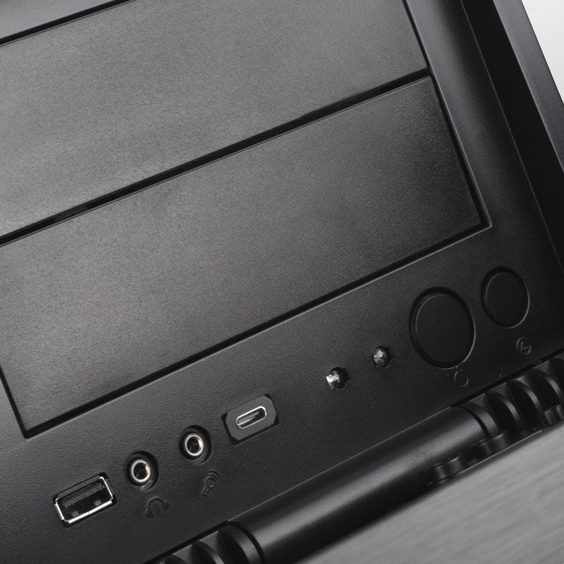 Montert SilverStone Grandia GD07B-C Airflow HTPC-kabinett med komponenter