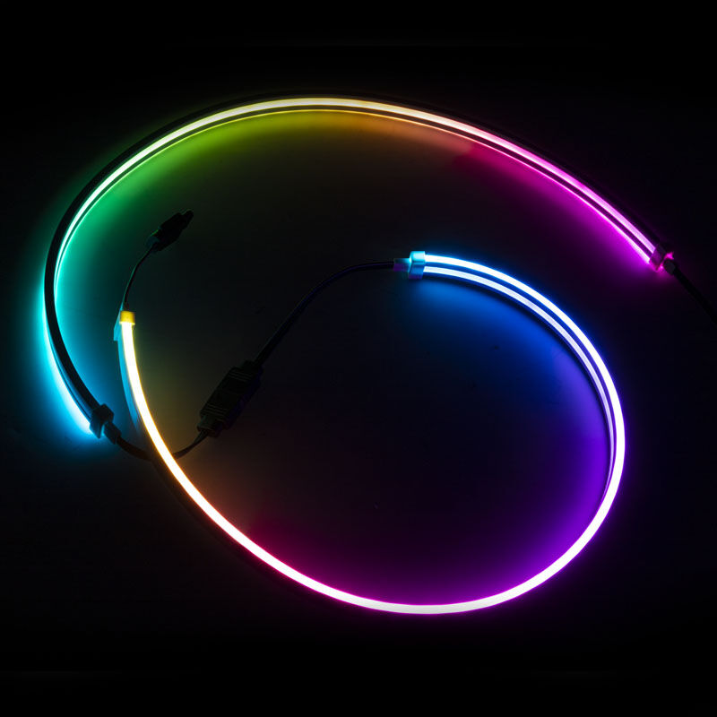 Detalj av SilverStone LS04 ARGB LED-stripe 2-pakning hvit 45 cm