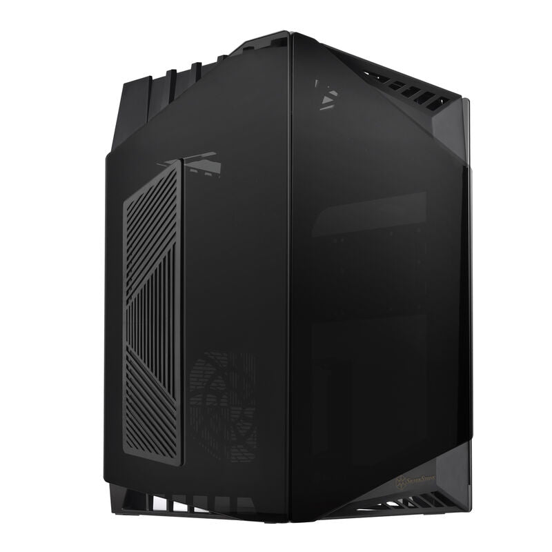 SilverStone Lucid LD03B-AF kabinett Mini-ITX herdet glass svart forfra
