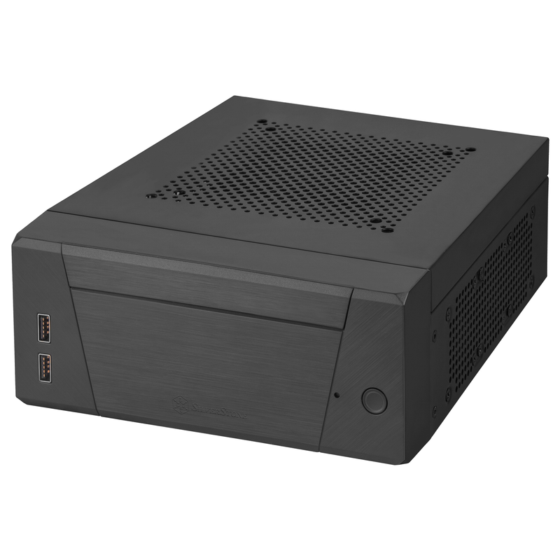SilverStone Milo 10 Mini-ITX minikabinett VESA svart forfra