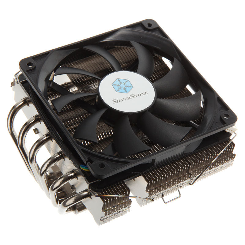 SilverStone NT06-PRO-V2 Nitrogon CPU-kjøler top-blower 120 mm nærbilde av vifte