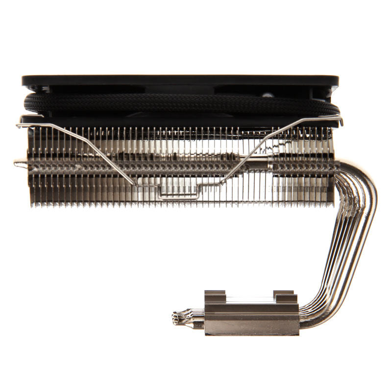 SilverStone NT06-PRO-V2 Nitrogon CPU-kjøler top-blower 120 mm detalj av heatpipes