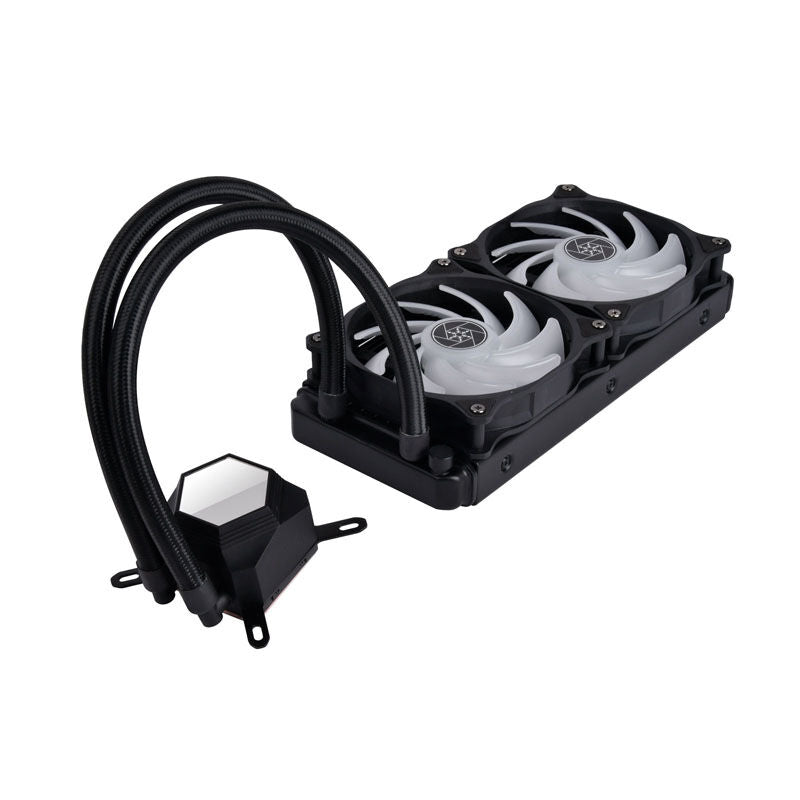 SilverStone Permafrost PF240-ARGB V2 AIO vannkjøling 240 mm bakside