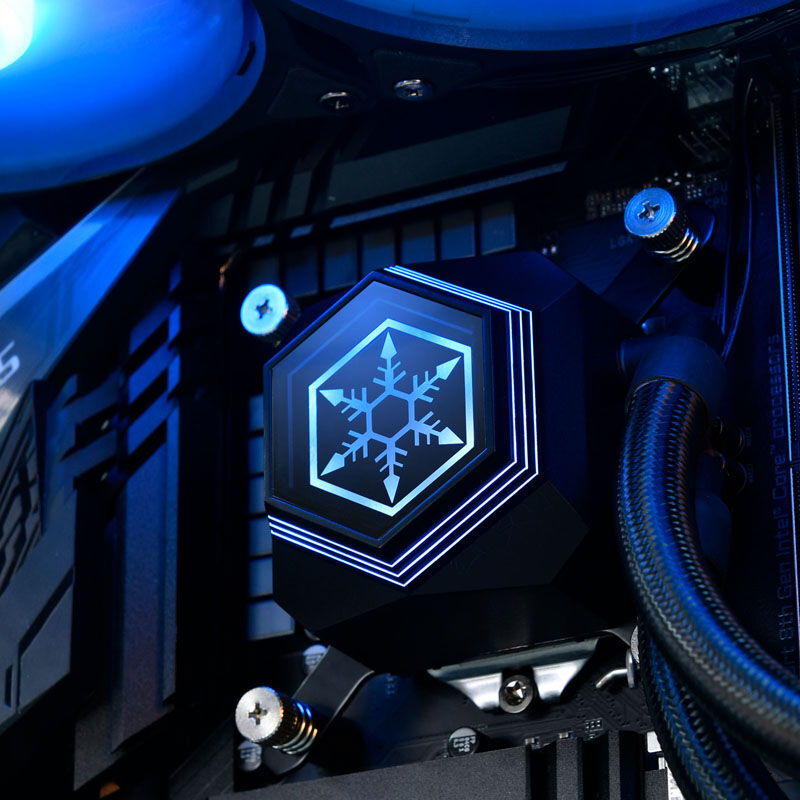 SilverStone Permafrost PF240-ARGB V2 AIO vannkjøling 240 mm slanger med black sleeves