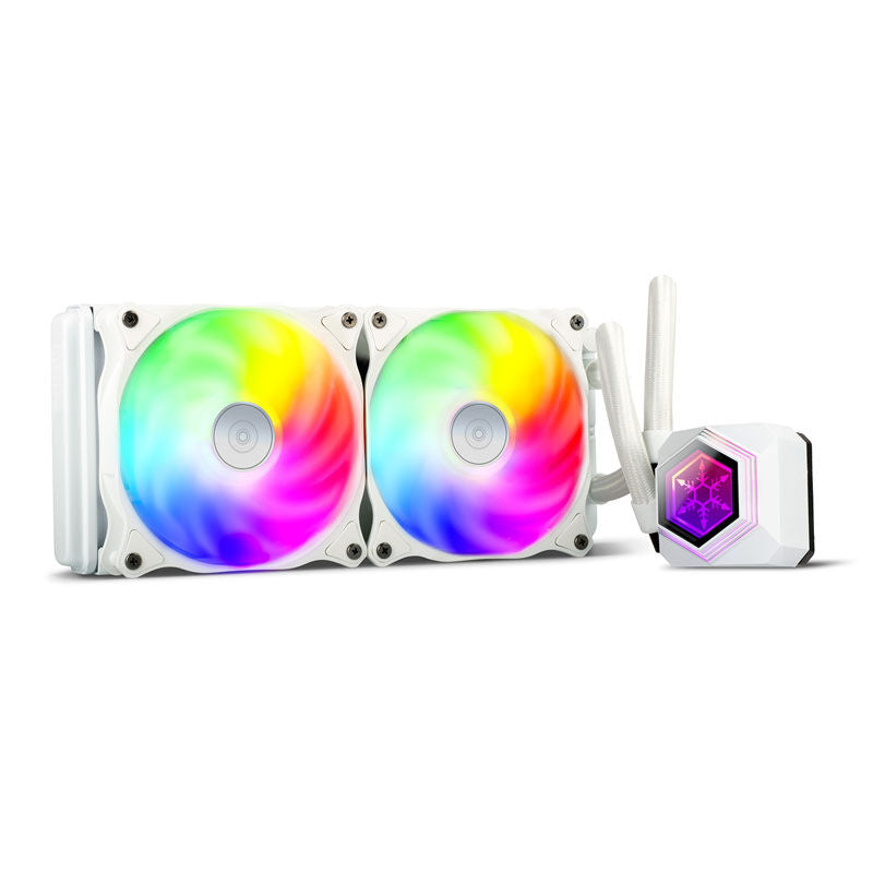 SilverStone Permafrost PF240W-ARGB V2 AIO vannkjøling forfra