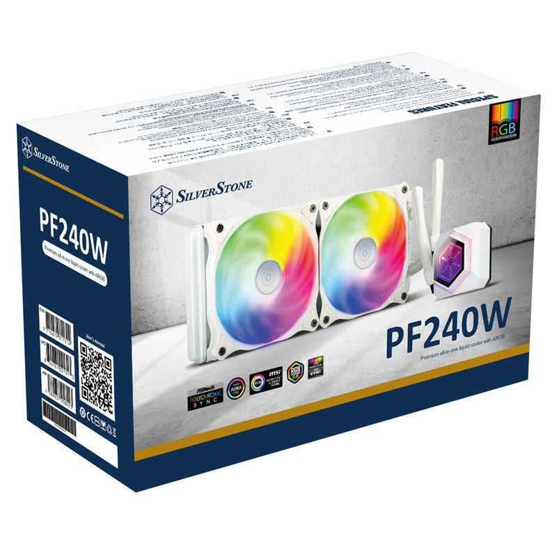 SilverStone Permafrost PF240W-ARGB V2 AIO komplett pakke
