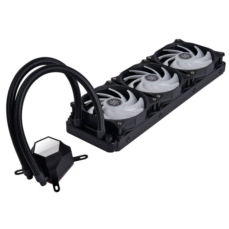 SilverStone Permafrost PF360-ARGB V2 AIO vannkjøling bakside