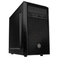 SilverStone Precision PS16 minitårn Micro-ATX svart forfra