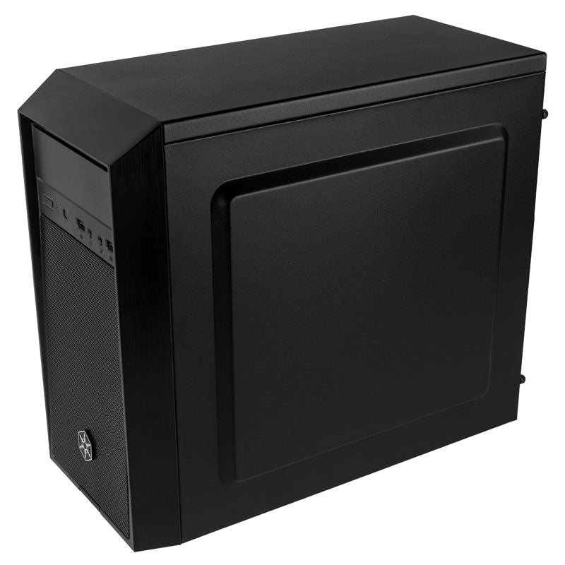 SilverStone Precision PS16 minitårn Micro-ATX svart detalj av frontpanel