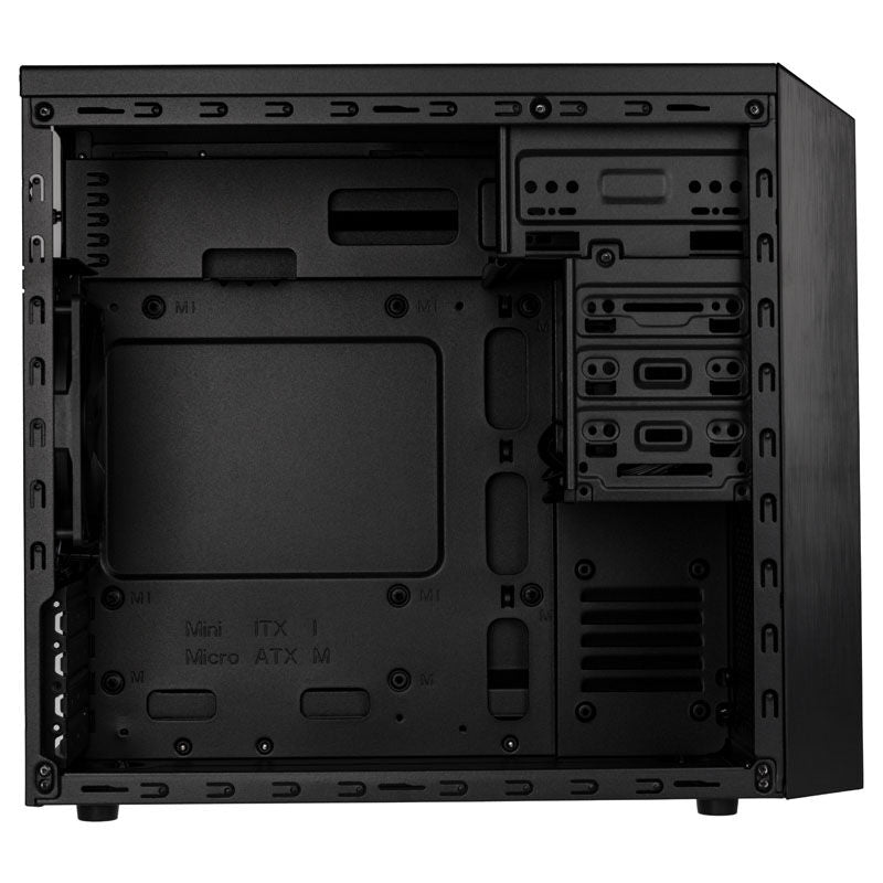 SilverStone Precision PS16 minitårn Micro-ATX svart intern lagringsplass