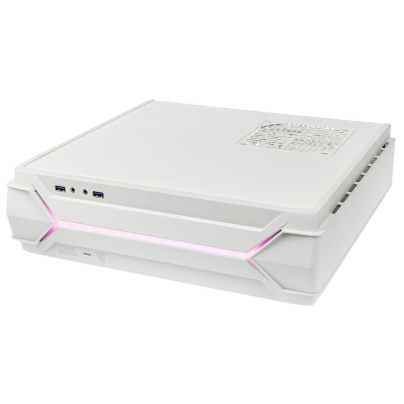 SilverStone Raven Z RVZ03W-ARGB HTPC-kabinett Mini-ITX hvit bakside