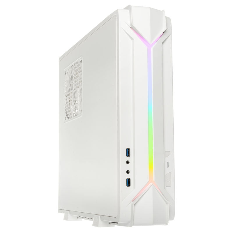 SilverStone Raven Z RVZ03W-ARGB HTPC-kabinett Mini-ITX hvit forfra