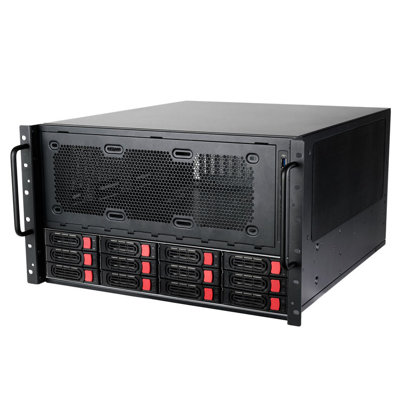SilverStone RM61-312 rackmount-kabinett bakside med tilkoblinger